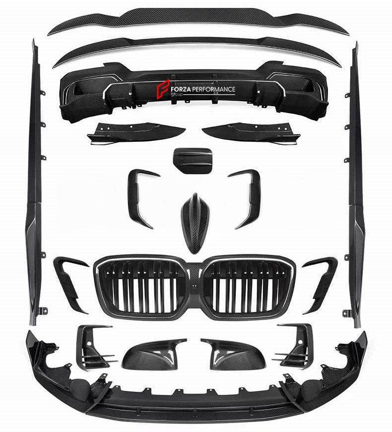 AUTHENTIC SOOQOO DRY CARBON BODY KIT FOR BMW X3 G01 LCI 2021+ iX-3 G08 2022+

Set includes:

Front Lip
Front Grille
Front Lights
Side Air Vent
Side Skirts
Charging Cover (for BMW iX-3)
Mirror Covers
Rear Diffuser

Rear Canards
Rear Roof Spoiler
Rear Middle Spoiler

Material: Dry Carbon

NOTE: Professional installation is required


Payment ►
Visa

Mastercard

PayPal with a credit card (add 4.4% at checkout)
Payoneer
Cryptocurrency
Shipment ►
By express DHL/UPS/TNT/FedEx
To the local international airport
Sp