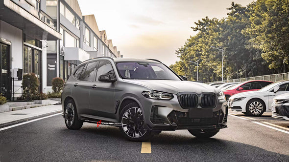 AUTHENTIC SOOQOO DRY CARBON BODY KIT FOR BMW X3 G01 LCI 2021+ iX-3 G08 2022+

Set includes:

Front Lip
Front Grille
Front Lights
Side Air Vent
Side Skirts
Charging Cover (for BMW iX-3)
Mirror Covers
Rear Diffuser

Rear Canards
Rear Roof Spoiler
Rear Middle Spoiler

Material: Dry Carbon

NOTE: Professional installation is required


Payment ►
Visa

Mastercard

PayPal with a credit card (add 4.4% at checkout)
Payoneer
Cryptocurrency
Shipment ►
By express DHL/UPS/TNT/FedEx
To the local international airport
Sp