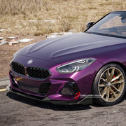 AUTHENTIC SOOQOO DRY CARBON BODY KIT for BMW Z4 G29 2019+
Set includes:

Front Lip
Front Kidney Grilles
Mirror Caps
Side Skirts
Rear Diffuser
Rear Bumper Inserts
Trunk Spoiler
Material: Dry Carbon (Prepreg Carbon Fiber)

NOTE: Professional installation is required.