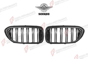 AUTHENTIC SOOQOO DRY CARBON DUAL SLAT FRONT GRILLE for BMW M5 F90 PRE-LCI 2017 - 2020 Forza Performance custom fit buy OEM Style