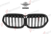 AUTHENTIC SOOQOO DRY CARBON DUAL SLAT FRONT GRILLE for BMW X1 F48 F49 2016 - 2019 Forza Performance custom fit buy OEM Style