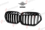 AUTHENTIC SOOQOO DRY CARBON DUAL SLAT FRONT GRILLE for BMW X1 F48 F49 2016 - 2019 Forza Performance custom fit buy OEM Style