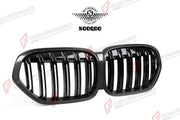 AUTHENTIC SOOQOO DRY CARBON DUAL SLAT FRONT GRILLE for BMW X1 F48 F49 2016 - 2019 Forza Performance custom fit buy OEM Style