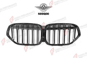 AUTHENTIC SOOQOO DRY CARBON DUAL SLAT FRONT GRILLE for BMW X1 F48 F49 2016 - 2019 Forza Performance custom fit buy OEM Style
