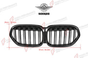 AUTHENTIC SOOQOO DRY CARBON DUAL SLAT FRONT GRILLE for BMW X1 F48 F49 2016 - 2019 Forza Performance custom fit buy OEM Style