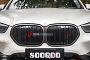 AUTHENTIC SOOQOO DRY CARBON DUAL SLAT FRONT GRILLE for BMW X1 F48 F49 2016 - 2019 Forza Performance custom fit buy OEM Style