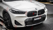 AUTHENTIC SOOQOO DRY CARBON DUAL SLAT FRONT GRILLE for BMW X2 F39 2020+ Forza Performance custom fit buy OEM Style