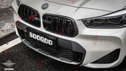 AUTHENTIC SOOQOO DRY CARBON DUAL SLAT FRONT GRILLE for BMW X2 F39 2020+ Forza Performance custom fit buy OEM Style