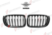 AUTHENTIC SOOQOO DRY CARBON DUAL SLAT FRONT GRILLE for BMW X3 F25 X4 F26 LCI 2014 - 2018 Forza Performance custom fit buy OEM Style