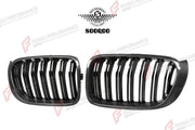 AUTHENTIC SOOQOO DRY CARBON DUAL SLAT FRONT GRILLE for BMW X3 F25 X4 F26 LCI 2014 - 2018 Forza Performance custom fit buy OEM Style