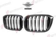 AUTHENTIC SOOQOO DRY CARBON DUAL SLAT FRONT GRILLE for BMW X3 G01 X4 G02 PRE-LCI 2019 - 2021 Forza Performance custom fit buy OEM Style