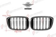 AUTHENTIC SOOQOO DRY CARBON DUAL SLAT FRONT GRILLE for BMW X3 G01 X4 G02 PRE-LCI 2019 - 2021 Forza Performance custom fit buy OEM Style