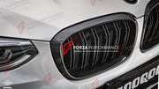 AUTHENTIC SOOQOO DRY CARBON DUAL SLAT FRONT GRILLE for BMW X3 G01 X4 G02 PRE-LCI 2019 - 2021 Forza Performance custom fit buy OEM Style