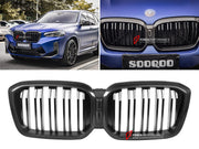 AUTHENTIC SOOQOO DRY CARBON DUAL SLAT FRONT GRILLE for BMW X3M F97 X4M F98 LCI 2022+ Forza Performance custom fit buy OEM Style