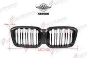 AUTHENTIC SOOQOO DRY CARBON DUAL SLAT FRONT GRILLE for BMW X3M F97 X4M F98 LCI 2022+ Forza Performance custom fit buy OEM Style