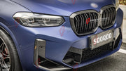 AUTHENTIC SOOQOO DRY CARBON DUAL SLAT FRONT GRILLE for BMW X3M F97 X4M F98 LCI 2022+ Forza Performance custom fit buy OEM Style
