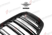 AUTHENTIC SOOQOO DRY CARBON DUAL SLAT FRONT GRILLE for BMW X3M F97 X4M F98 PRE-LCI 2019 - 2021 Forza Performance custom fit buy OEM Style