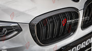 AUTHENTIC SOOQOO DRY CARBON DUAL SLAT FRONT GRILLE for BMW X3M F97 X4M F98 PRE-LCI 2019 - 2021 Forza Performance custom fit buy OEM Style