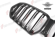 AUTHENTIC SOOQOO DRY CARBON DUAL SLAT FRONT GRILLE for BMW X6 G06 LCI 2023+ Forza Performance custom fit buy OEM Style