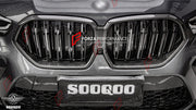 AUTHENTIC SOOQOO DRY CARBON DUAL SLAT FRONT GRILLE for BMW X6 G06 PRE-LCI 2020 - 2023 Forza Performance custom fit buy OEM Style