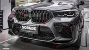 AUTHENTIC SOOQOO DRY CARBON DUAL SLAT FRONT GRILLE for BMW X6 G06 PRE-LCI 2020 - 2023 Forza Performance custom fit buy OEM Style