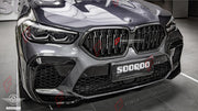 AUTHENTIC SOOQOO DRY CARBON DUAL SLAT FRONT GRILLE for BMW X6M F96 PRE-LCI 2020 - 2023 Forza Performance custom fit buy OEM style design