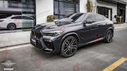 AUTHENTIC SOOQOO DRY CARBON DUAL SLAT FRONT GRILLE for BMW X6M F96 PRE-LCI 2020 - 2023 Forza Performance custom fit buy OEM style design