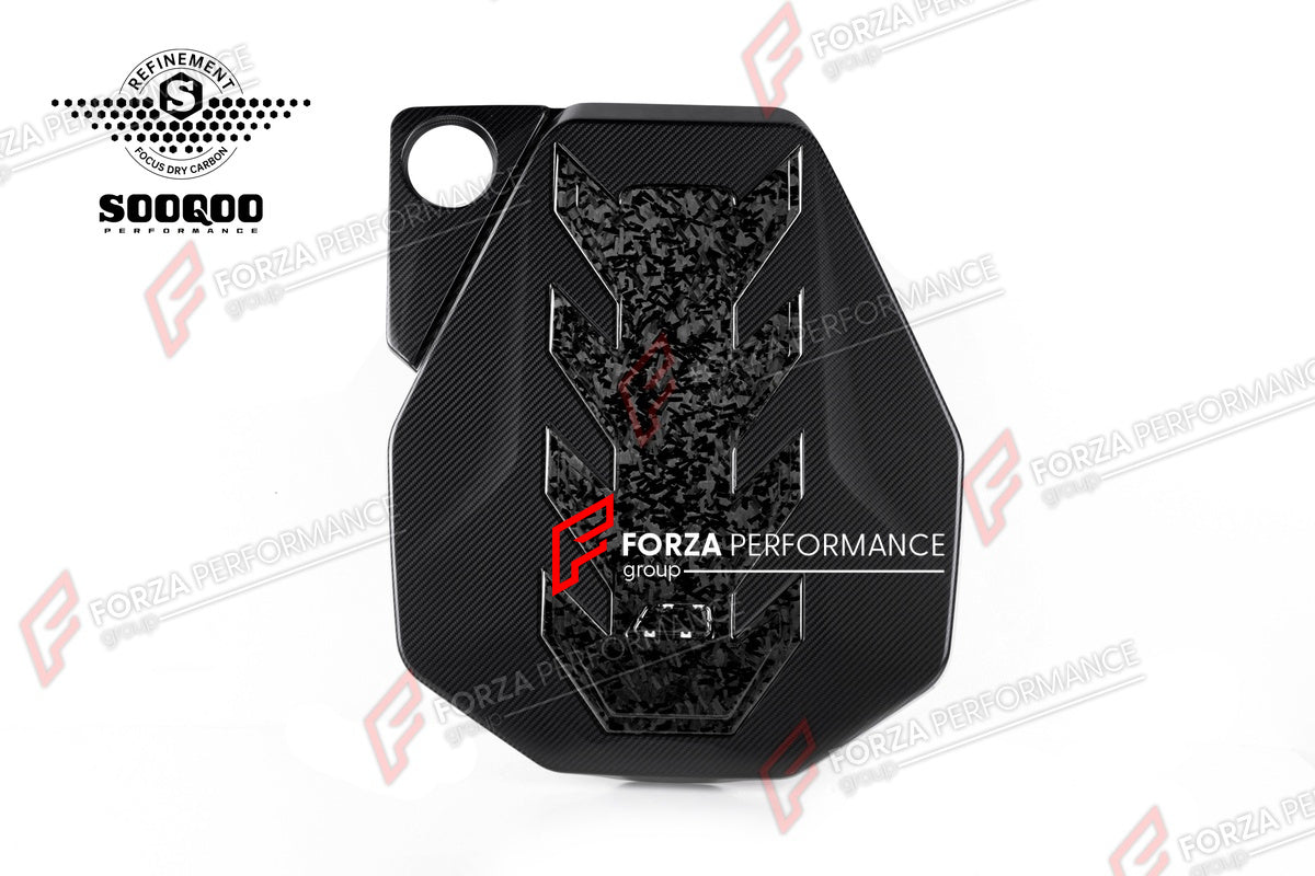 AUTHENTIC SOOQOO DRY CARBON ENGINE COVER for BMW M5 G90 G99 2025+ Forza Performance custom fit buy OEM Style