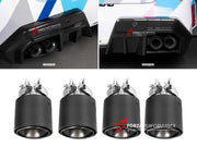 AUTHENTIC SOOQOO DRY CARBON EXHAUST TIPS for BMW M5 G90 G99 2025+ Forza Performance custom fit buy OEM Style