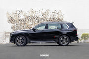 AUTHENTIC SOOQOO DRY CARBON FIBER BODY KIT for BMW X7 G07 LCI 2023+
Set includes:

Front Lip
Front Bumper Air Vent Trims
Front Bumper Side Vent Trims
Front Grille
M Style Side Mirror Covers
Front Fender Trims
Side Door Trims
Side Skirts
Rear Bumper Trims
Rear Diffuser
Roof Spoiler
Rear Spoiler
Material: Dry Carbon

NOTE: Professional installation is required.