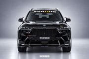 AUTHENTIC SOOQOO DRY CARBON FIBER BODY KIT for BMW X7 G07 LCI 2023+
Set includes:

Front Lip
Front Bumper Air Vent Trims
Front Bumper Side Vent Trims
Front Grille
M Style Side Mirror Covers
Front Fender Trims
Side Door Trims
Side Skirts
Rear Bumper Trims
Rear Diffuser
Roof Spoiler
Rear Spoiler
Material: Dry Carbon

NOTE: Professional installation is required.