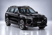 AUTHENTIC SOOQOO DRY CARBON FIBER BODY KIT for BMW X7 G07 LCI 2023+
Set includes:

Front Lip
Front Bumper Air Vent Trims
Front Bumper Side Vent Trims
Front Grille
M Style Side Mirror Covers
Front Fender Trims
Side Door Trims
Side Skirts
Rear Bumper Trims
Rear Diffuser
Roof Spoiler
Rear Spoiler
Material: Dry Carbon

NOTE: Professional installation is required.