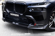 AUTHENTIC SOOQOO DRY CARBON FIBER FRONT BUMPER SIDE VENT TRIMS for BMW X7 G07 LCI 2023+
Set includes:

Front Bumper Side Vent Trims
Material: Dry Carbon

NOTE: Professional installation is required.
