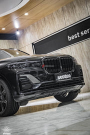AUTHENTIC SOOQOO DRY CARBON FIBER FRONT GRILLE for BMW X7 G07 2019 - 2022
Set includes:

Front Grille
Material: Dry Carbon

NOTE: Professional installation is required.