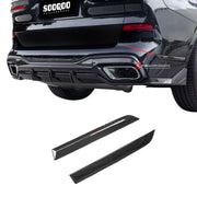 AUTHENTIC SOOQOO DRY CARBON FIBER REAR BUMPER TRIMS for BMW X7 G07 2019+
Set includes:

Rear Bumper Trims
Material: Dry Carbon

NOTE: Professional installation is required.