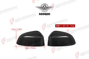 AUTHENTIC SOOQOO DRY CARBON FIBER SIDE MIRROR COVERS for BMW X7 G07 2019+
Set includes:

Side Mirror Covers
Material: Dry Carbon

NOTE: Professional installation is required.