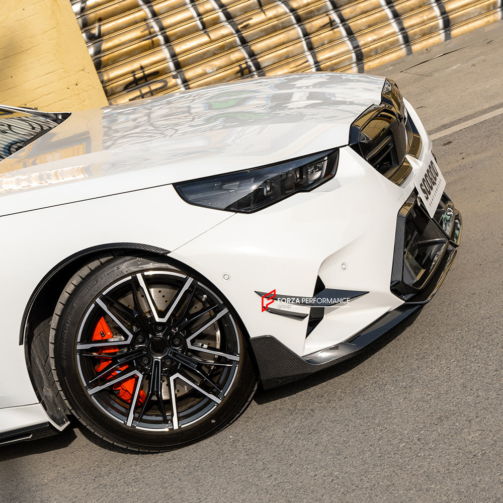 AUTHENTIC SOOQOO DRY CARBON FRONT BUMPER CANARDS for BMW M5 G90 G99 2025+

Set includes:

Front Bumper Canards

Material: Prepreg Carbon

NOTE: Professional installation is required
