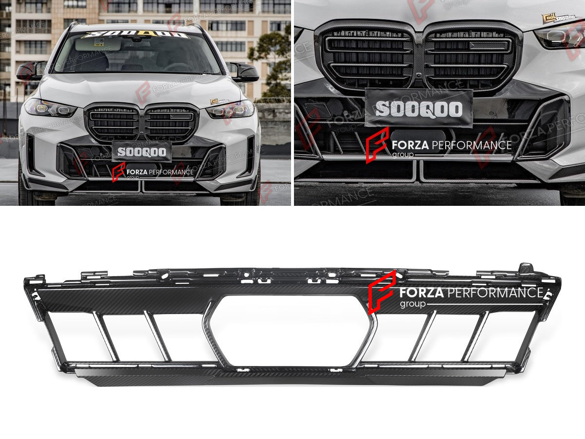 AUTHENTIC SOOQOO DRY CARBON FRONT BUMPER CENTER TRIM for BMW X5 G05 LCI 2023+ Forza Performance custom fit buy OEM Style