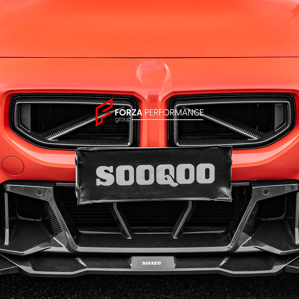 AUTHENTIC SOOQOO DRY CARBON FRONT GRILLE for BMW M2 G87 2023+

Set includes:

Front Grille

Material: Prepreg Carbon

Note: Professional installation is required
