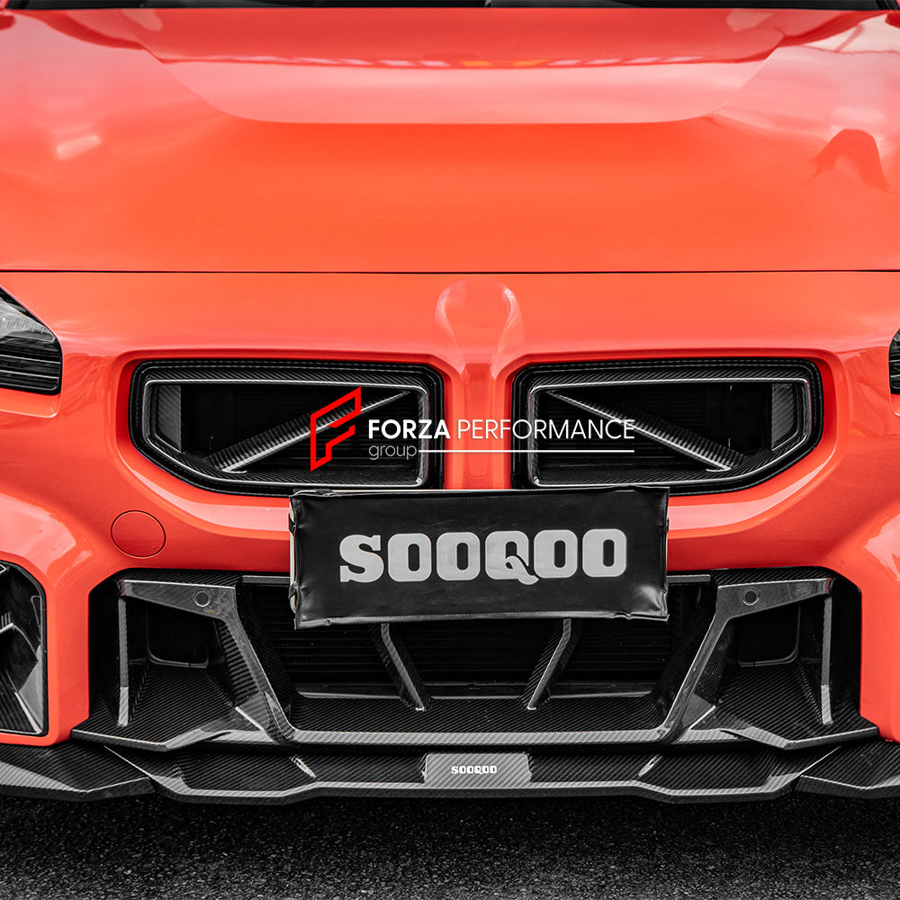 AUTHENTIC SOOQOO DRY CARBON FRONT GRILLE for BMW M2 G87 2023+

Set includes:

Front Grille

Material: Prepreg Carbon

Note: Professional installation is required