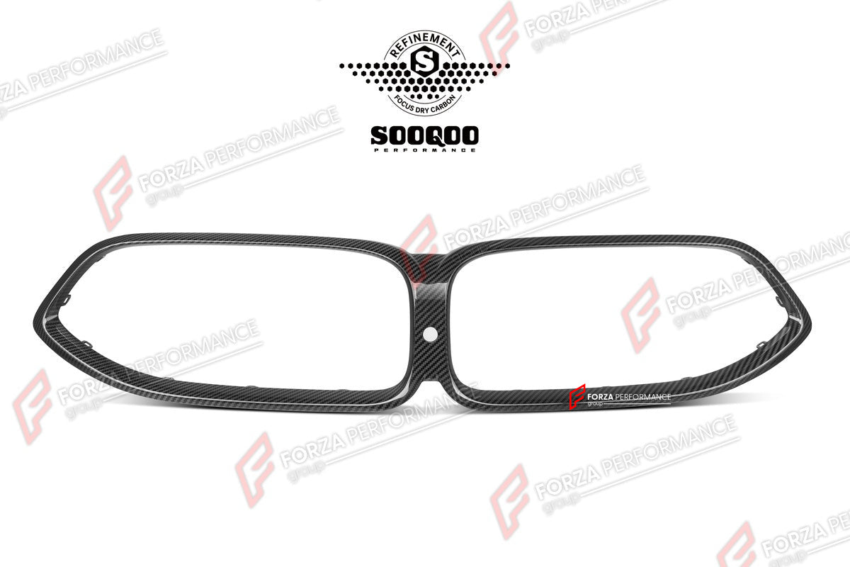 AUTHENTIC SOOQOO DRY CARBON FRONT GRILLE SURROUND for BMW M8 F91 2021+ Forza Performance custom fit buy OEM Style