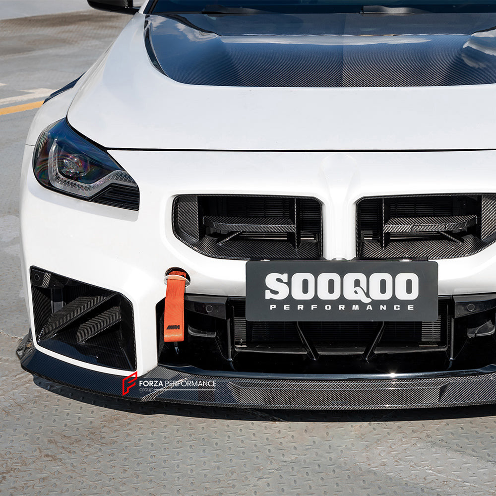 AUTHENTIC SOOQOO DRY CARBON FRONT LIP for BMW M2 G87 2023+

Set includes:

Front Lip

Material: Prepreg Carbon

Note: Professional installation is required