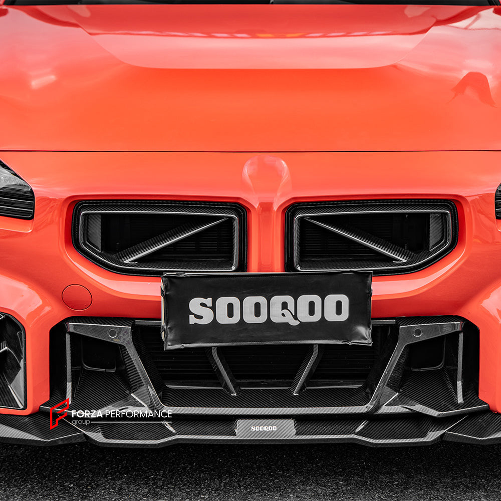 AUTHENTIC SOOQOO DRY CARBON FRONT LIP for BMW M2 G87 2023+

Set includes:

Front Lip

Material: Prepreg Carbon

Note: Professional installation is required