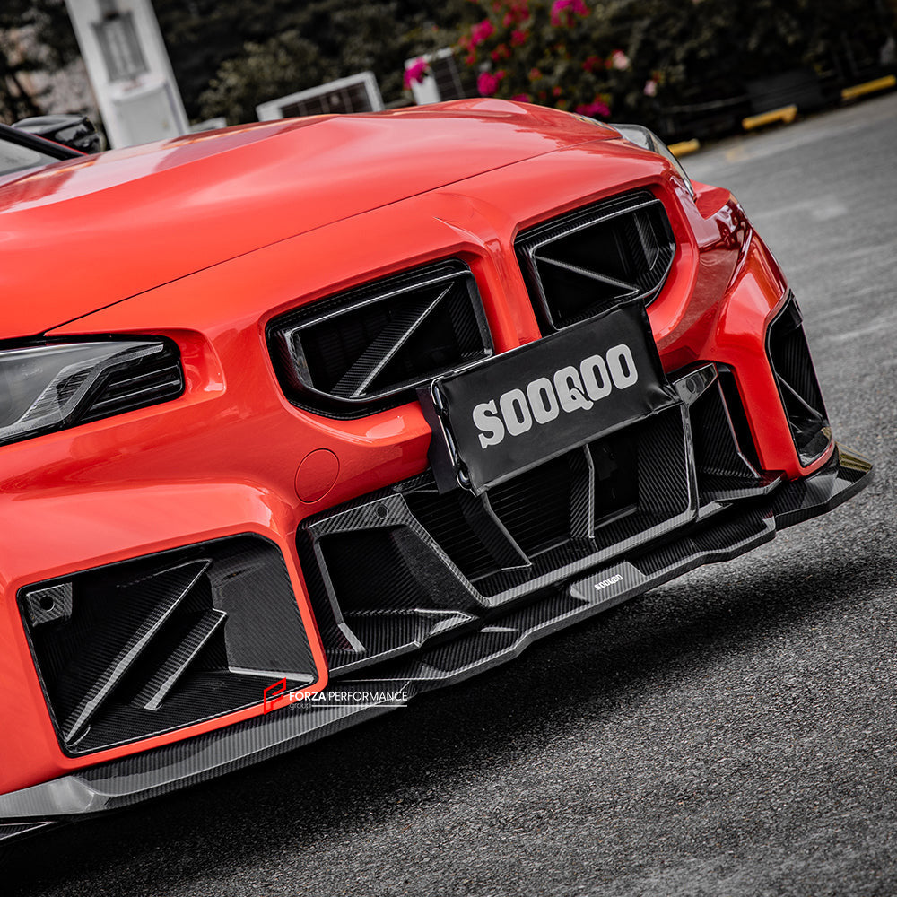 AUTHENTIC SOOQOO DRY CARBON FRONT LIP for BMW M2 G87 2023+

Set includes:

Front Lip

Material: Prepreg Carbon

Note: Professional installation is required