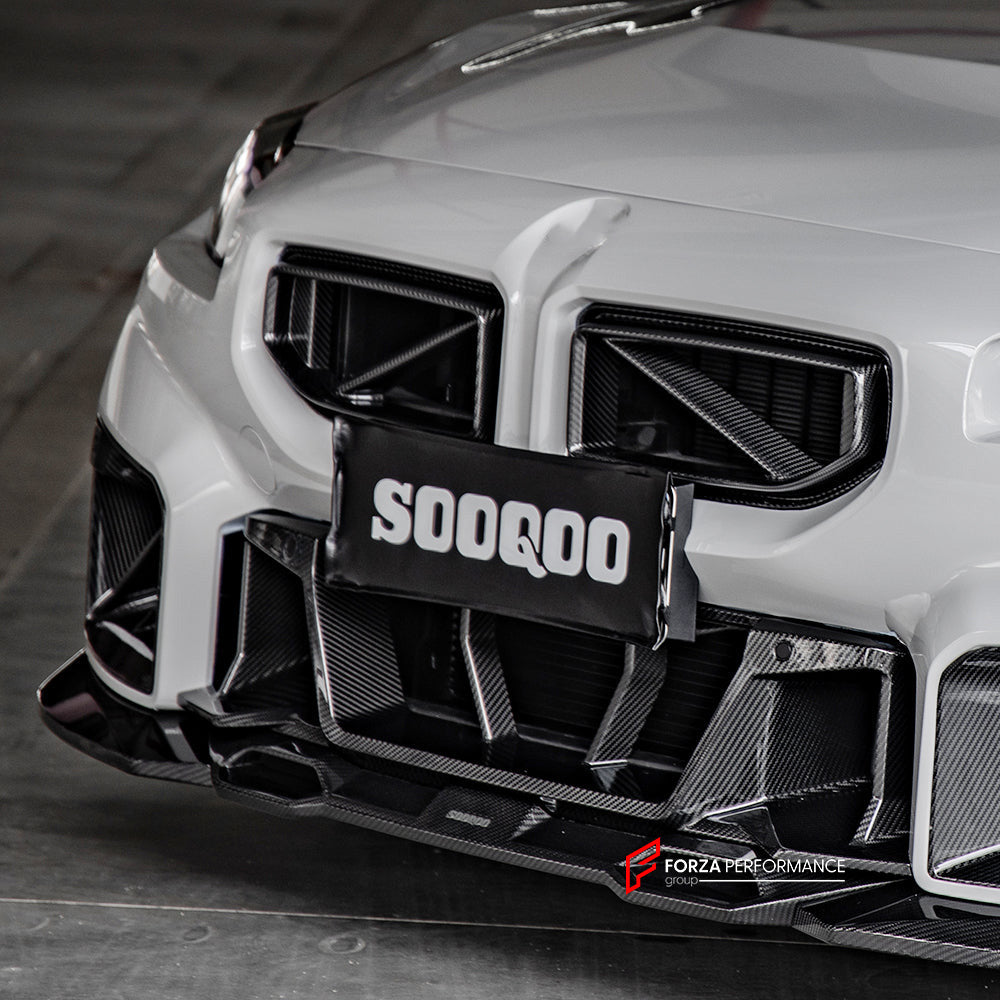 AUTHENTIC SOOQOO DRY CARBON FRONT LIP for BMW M2 G87 2023+

Set includes:

Front Lip

Material: Prepreg Carbon

Note: Professional installation is required
