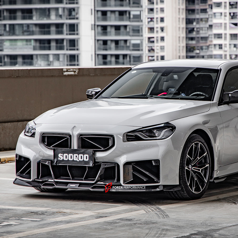 AUTHENTIC SOOQOO DRY CARBON FRONT LIP for BMW M2 G87 2023+

Set includes:

Front Lip

Material: Prepreg Carbon

Note: Professional installation is required