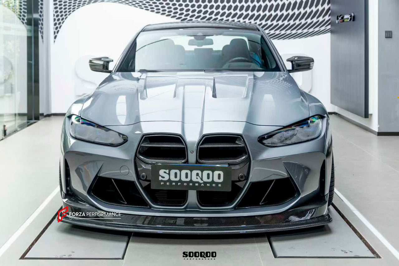AUTHENTIC SOOQOO DRY CARBON FRONT LIP for BMW M3 G80 G81 2020+ M4 G82 G83 2021+ M3 G80 GT4 STYLE

Set includes:

Front Lip

Material: Dry Carbon

Note: Professional installation is required.