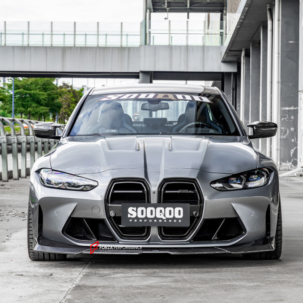 AUTHENTIC SOOQOO DRY CARBON FRONT LIP for BMW M3 G80 G81 2020+ M4 G82 G83 G8X 2021+

Set includes:

Front Lip

Material: Prepreg Carbon

Note: Professional installation is required.