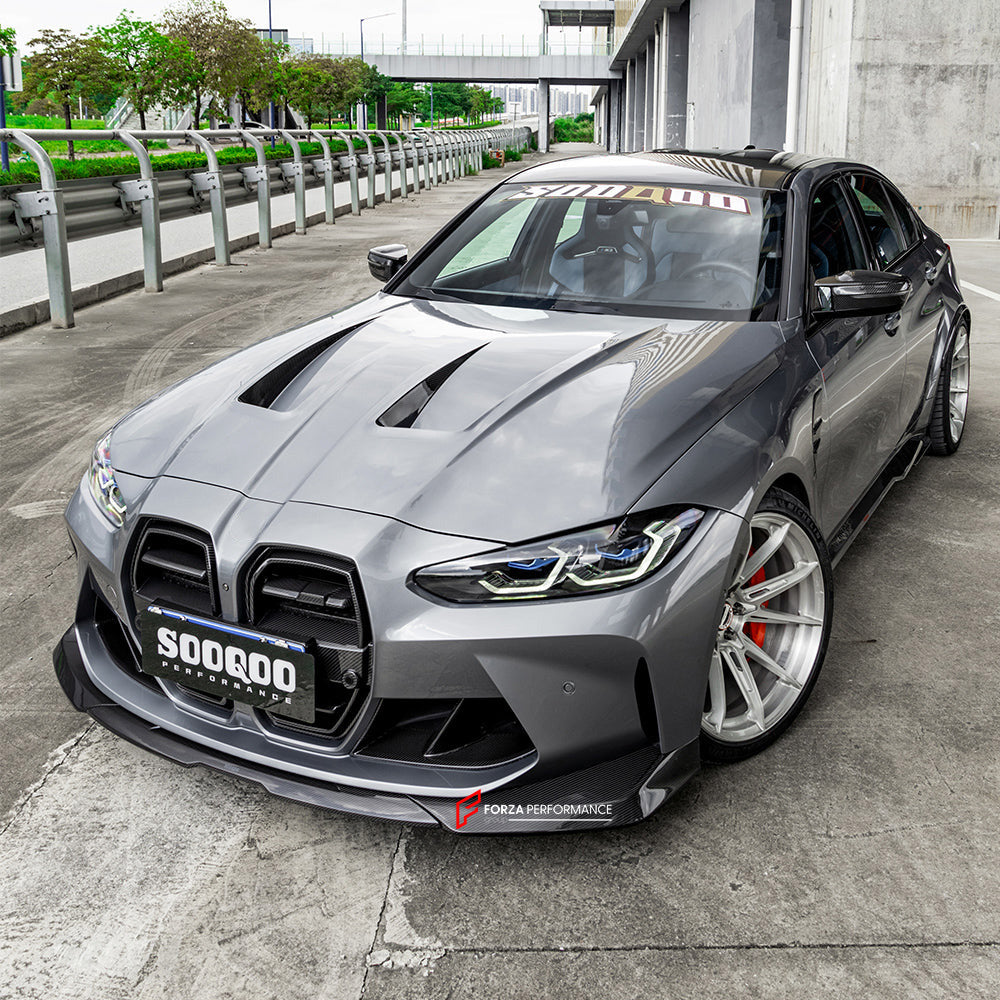 AUTHENTIC SOOQOO DRY CARBON FRONT LIP for BMW M3 G80 G81 2020+ M4 G82 G83 G8X 2021+

Set includes:

Front Lip

Material: Prepreg Carbon

Note: Professional installation is required.