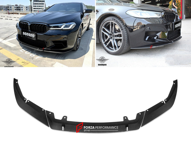 AUTHENTIC SOOQOO DRY CARBON FRONT LIP for BMW M5 F90 LCI 2021 - 2023